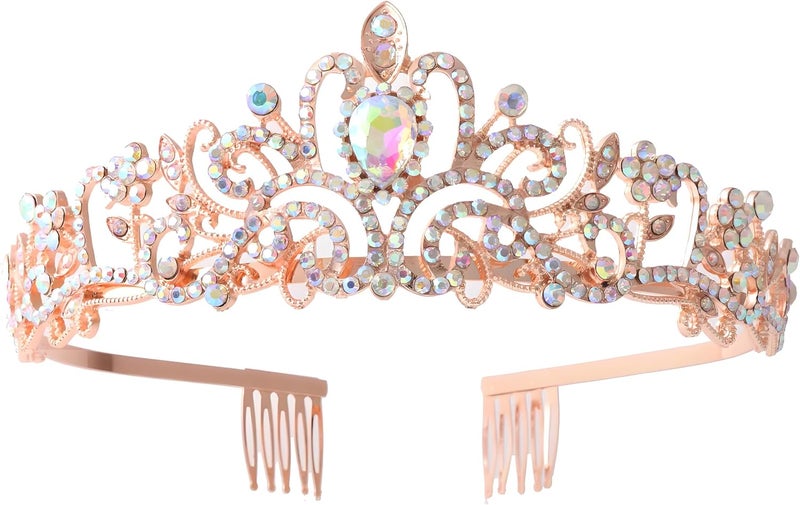 AXX Princess Crown for Women, Crystal Queen Tiaras for Girls Bridal Hair Accessories Gifts for Birthday Wedding Prom, Bridal Party, Pageant, Halloween Christmas Costume - Image 1